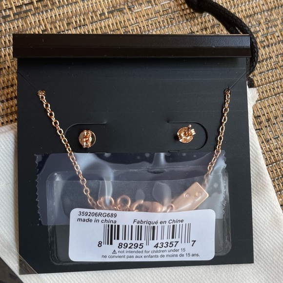 COACH Tea Rose Necklace and Stud Earrings Set - Picture 6 of 6
